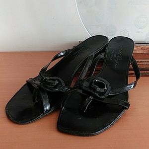 Robert Clergerie Black Paten leather sandals 8-8.5